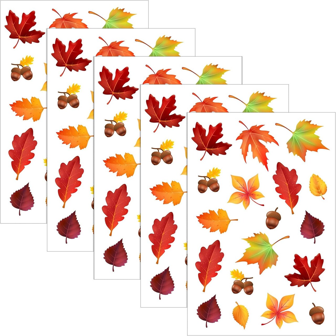 540 Pieces Thanksgiving Fall Autumn Leaves Stickers Maple Leaves Stickers